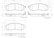 P54037N Sada brzdových destiček, kotoučová brzda PRIME LINE - Ceramic BREMBO