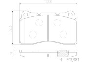 P54040N Sada brzdových destiček, kotoučová brzda PRIME LINE - Ceramic BREMBO