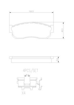 P56011N BREMBO sada brzdových platničiek kotúčovej brzdy P56011N BREMBO