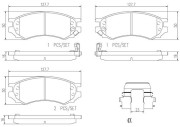 P56023N Sada brzdových destiček, kotoučová brzda PRIME LINE - Ceramic BREMBO