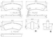 P56035N BREMBO sada brzdových platničiek kotúčovej brzdy P56035N BREMBO