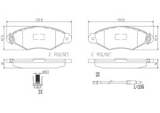 P56038N Sada brzdových destiček, kotoučová brzda PRIME LINE - Ceramic BREMBO