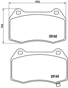 P 56 047 Brzdové destičky BREMBO