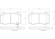 P56047N Sada brzdových destiček, kotoučová brzda PRIME LINE - Ceramic BREMBO