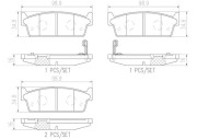 P56053N Sada brzdových destiček, kotoučová brzda PRIME LINE - Ceramic BREMBO