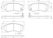 P56055N Sada brzdových destiček, kotoučová brzda PRIME LINE - Ceramic BREMBO