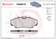 P56061N Sada brzdových destiček, kotoučová brzda PRIME LINE - Ceramic BREMBO