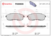 P56065N Sada brzdových destiček, kotoučová brzda PRIME LINE - Ceramic BREMBO