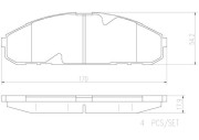 P56072N Sada brzdových destiček, kotoučová brzda PRIME LINE - Ceramic BREMBO