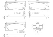 P56073N Sada brzdových destiček, kotoučová brzda PRIME LINE - Ceramic BREMBO