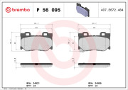 P 56 095 Brzdové destičky BREMBO