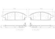 P56097N Sada brzdových destiček, kotoučová brzda PRIME LINE - Ceramic BREMBO