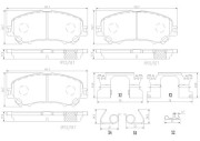 P56100N Sada brzdových destiček, kotoučová brzda PRIME LINE - Ceramic BREMBO