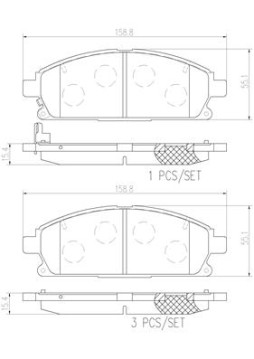 P56108N Sada brzdových destiček, kotoučová brzda PRIME LINE - Ceramic BREMBO