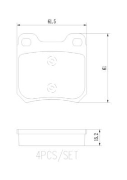 P59014N Sada brzdových destiček, kotoučová brzda PRIME LINE - Ceramic BREMBO