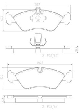 P59017N BREMBO sada brzdových platničiek kotúčovej brzdy P59017N BREMBO