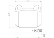 P59025N Sada brzdových destiček, kotoučová brzda PRIME LINE - Ceramic BREMBO