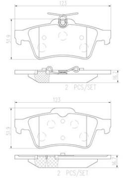 P59042N BREMBO sada brzdových platničiek kotúčovej brzdy P59042N BREMBO