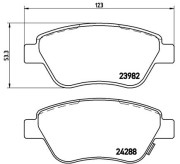 P59051N Sada brzdových destiček, kotoučová brzda PRIME LINE - Ceramic BREMBO