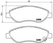 P59053N Sada brzdových destiček, kotoučová brzda PRIME LINE - Ceramic BREMBO