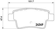 P59057N BREMBO sada brzdových platničiek kotúčovej brzdy P59057N BREMBO