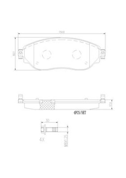 P59082N Sada brzdových destiček, kotoučová brzda PRIME LINE - Ceramic BREMBO