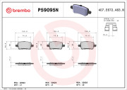 P59095N BREMBO sada brzdových platničiek kotúčovej brzdy P59095N BREMBO