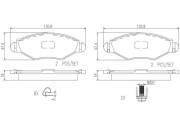 P61063N Sada brzdových destiček, kotoučová brzda PRIME LINE - Ceramic BREMBO