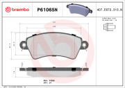 P61065N BREMBO sada brzdových platničiek kotúčovej brzdy P61065N BREMBO