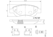 P61081N Sada brzdových destiček, kotoučová brzda PRIME LINE - Ceramic BREMBO