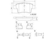 P61085N Sada brzdových destiček, kotoučová brzda PRIME LINE - Ceramic BREMBO