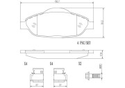 P61101N Sada brzdových destiček, kotoučová brzda PRIME LINE - Ceramic BREMBO