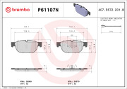 P61107N Sada brzdových destiček, kotoučová brzda PRIME LINE - Ceramic BREMBO