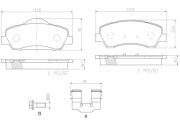 P61113N Sada brzdových destiček, kotoučová brzda PRIME LINE - Ceramic BREMBO