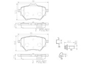 P61122N Sada brzdových destiček, kotoučová brzda PRIME LINE - Ceramic BREMBO