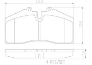 P65005N Sada brzdových destiček, kotoučová brzda PRIME LINE - Ceramic BREMBO