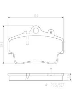 P65007N Sada brzdových destiček, kotoučová brzda PRIME LINE - Ceramic BREMBO