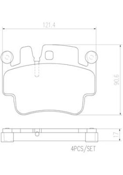 P65009N Sada brzdových destiček, kotoučová brzda PRIME LINE - Ceramic BREMBO