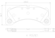 P65033N Sada brzdových destiček, kotoučová brzda PRIME LINE - Ceramic BREMBO