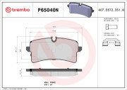 P65040N BREMBO sada brzdových platničiek kotúčovej brzdy P65040N BREMBO