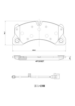 P65049N Sada brzdových destiček, kotoučová brzda PRIME LINE - Ceramic BREMBO