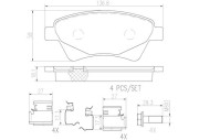 P68034N Sada brzdových destiček, kotoučová brzda PRIME LINE - Ceramic BREMBO