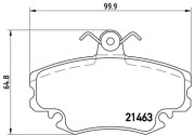 P68038N BREMBO sada brzdových platničiek kotúčovej brzdy P68038N BREMBO