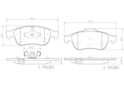 P68050N Sada brzdových destiček, kotoučová brzda PRIME LINE - Ceramic BREMBO