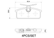 P68077N Sada brzdových destiček, kotoučová brzda PRIME LINE - Ceramic BREMBO