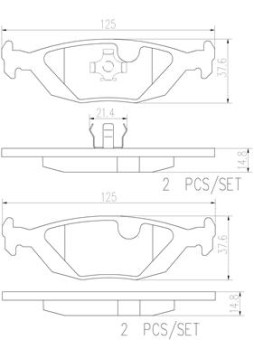 P71003N Sada brzdových destiček, kotoučová brzda PRIME LINE - Ceramic BREMBO