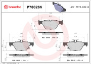 P78026N Sada brzdových destiček, kotoučová brzda PRIME LINE - Ceramic BREMBO