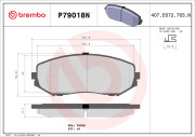 P79018N Sada brzdových destiček, kotoučová brzda PRIME LINE - Ceramic BREMBO