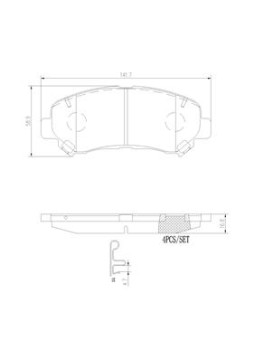 P79028N Sada brzdových destiček, kotoučová brzda PRIME LINE - Ceramic BREMBO