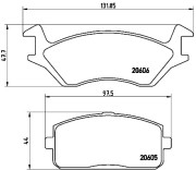 P83004N Sada brzdových destiček, kotoučová brzda PRIME LINE - Ceramic BREMBO